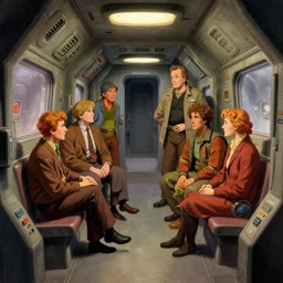 cozy spaceship corridor. interact. ralph mcquarrie scenes. art by, keith parkinson, walter simonson, gerald brom, keith parkinson. r / retrobattlestations