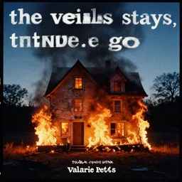 ! dream a house on fire with the words the veils time stays, we go, an album cover by valerie petts, tumblr contest winner, sots art, velvia, artsy vibe, hype, official art