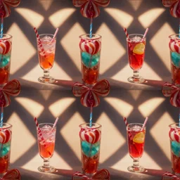 symmetry, repeating pattern. seamless, candy and soda