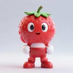 strawberry ninja, concept art, octane render