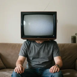 a man with a tv instead of his head