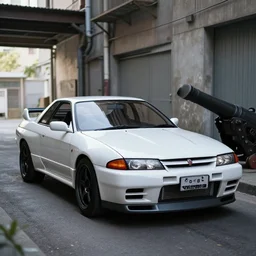 Nissan GTR R32 Parked in alley cannon photo 1mp