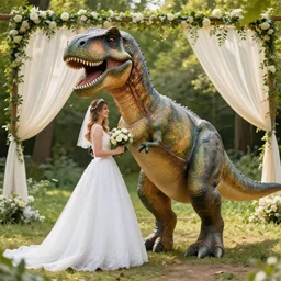 t-rex wedding