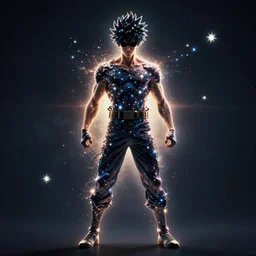 one punch man garou made of stars, center composition, cinematic, trending on artstation, low level, 4K UHD image,-H 960