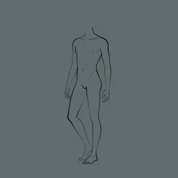 minimal thick paint brush strokes of a thin athletic male physique, minimalist line art, beautiful, flowing brush strokes, matte paint colors, digital art trending on artstation
