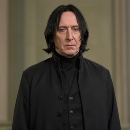 medium shot portrait of severus snape by pixar's'up'