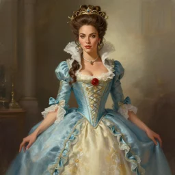 masterpiece concept painting of Olivia culpo as marie antoinette by carlos ortega elizalde, digital art, artstation