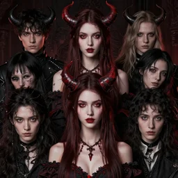 a fancy portrait the most attractive succubi by Greg Rutkowski, Sung Choi, Mitchell Mohrhauser, Maciej Kuciara, Johnson Ting, Maxim Verehin, Peter Konig, Bloodborne, macro lens, 35mm, 8k photorealistic, cinematic lighting, HD, high details, atmospheric,