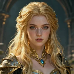 vivid close up portrait of the princess, in style of Dark Souls 3 and Elden Ring, by Wlop, fantasy matte painting, golden ratio, trending on cgsociety, cinematic, trending on artstation, highly detailed, vibrant
