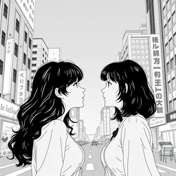 the city pop cover art of plastic love by mariya takeuchi in an anime style. black and white photograph