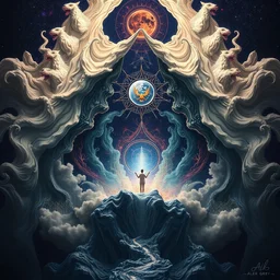 dream the impossible dream by artstation, deviantart, artspace, artspan, artslant, etsy, pixiv, artfol, behance, instagram, artbox, artube, artstar, artsy, minted, beeple, artgerm, alex grey, giger, kuskov abstract, surrealism, hyperrealism, symbolism, masterpiece, award - winning intricate
