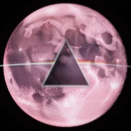 dark side of the moon pink floyd realism, realistic, hdr, clear image,
