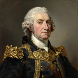 portrait of george washington as king of japan, oil on canvas by william sidney mount, digital art