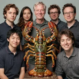zoological portrait of a human lobster by kuldar leement and ruan jia and brad rigney and micha karcz and brad rigney 0. 0 0 4