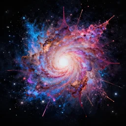 galaxy paint explosion