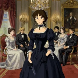 victorian britain 1 8 5 6, florence nightingale has an audience queen victoria in buckingham palace, finely detailed perfect art, gapmoe yandere grimdark, trending on pixiv fanbox, painted by greg rutkowski makoto shinkai takashi takeuchi studio ghibli