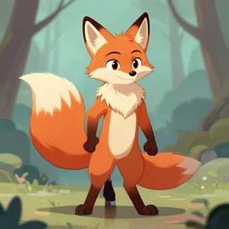 an anthropomorphic fox, fursona!!! by don bluth, by kawacy, trending on artstation, full body