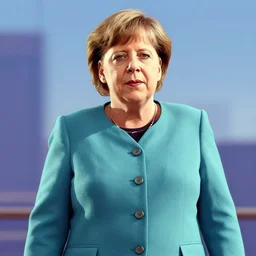 Angela Merkel in GTA V, cover art by Stephen Bliss, artstation