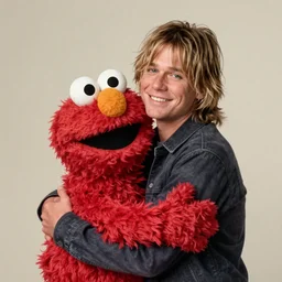 Elmo hugging Kurt Cobain, Sesame Street