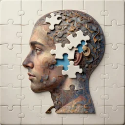 every person is a puzzle. some are missing a few jigsaw pieces ; others are missing almost everything. but each and every person can be harvested to construct a totus anima mea, or whole soul, which provides everlasting life to whomever possesses it, digital art, hyper detailed