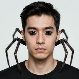 man with spider legs for eyes