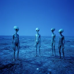 Aliens Land Here, blue hues, masterpiece, landscape photograph, surreal