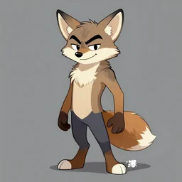 anthropomorphic male coyote. character art.