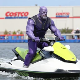 thanos riding jetski at costco