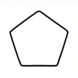 simple vector ilustration of a pentagon