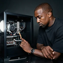 Kanye West building a pc.