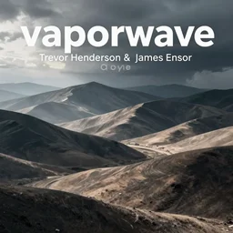 vaporwave album cover art by trevor henderson and james ensor goya