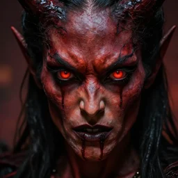 the devil's gaze, hyper realistic, satan in hell