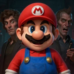 Streaming Bros, Mario Bros, Dark, Horror, detailed, centered, digital painting, artstation, concept art, donato giancola, Joseph Christian Leyendecker, WLOP, Boris Vallejo, Breathtaking, 8k resolution, extremely detailed, beautiful, establishing shot, artistic, hyperrealistic, beautiful face, octane render, cinematic lighting, dramatic lighting, masterpiece