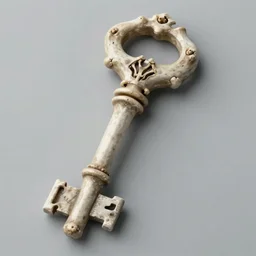 skeleton key made of bones highly detailed great complexity product photo 8 k trending on artstation unreal engine 5