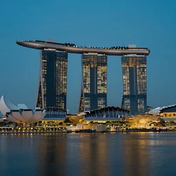 blade runner style scenery in singapore with marina bay sands in photorealistic detail hd 8 k