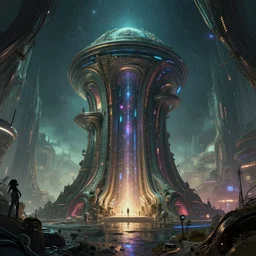 architecture by moon hoon, azeroth otherworldly retrowave fisheye san andreas postcyberpunk galactic bioshock atlantis, archdaily, wallpaper, highly detailed, trending on artstation.