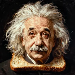 toast einstein portrait