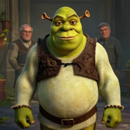 Hyperrealism shrek, dramatic lighting, 4k resolution, claudio bravo, gottfried Helwein, thomas arvid