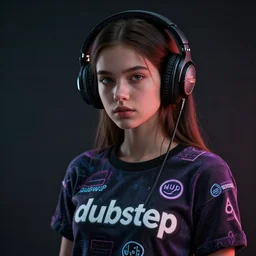 A stunningly beautiful girl with headphones on, her clothes are made of dubstep, wub wub wub, dramatic lighting, cinematic, establishing shot, extremely high detail, foto realistic, cinematic lighting, post processed, concept art, high details, cinematic, 8k resolution, beautiful detailed, photorealistic, digital painting, artstation, concept art, smooth, sharp focus, artstation trending, octane render, unreal engine
