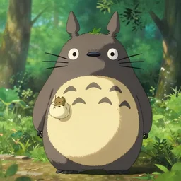 hd, 4 k, hyperealistic photograph of miyazaki holding a totoro plush