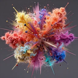 an explosion of time and space, abstract art, award winning, Octane render, colorful