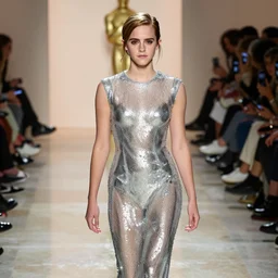 water droplet shaped costume emma watson studio light oscar runway water outfit