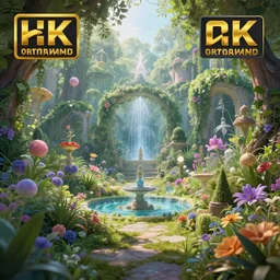 in an ethereal magical garden, highly detailed, 8 k, hdr, award - winning, octane render, artstation
