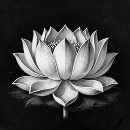 beautiful aesthetic inspirational professional digital chalk skech of a lotus by m. c. escher, ultra detailed, fine details, trending on artstation, high quality paper