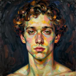 portrait of an artificial intelligence by egon schiele in the style of greg rutkowski