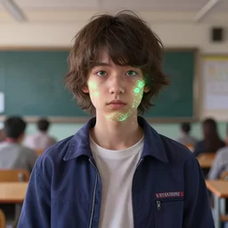portrait classroom streetwear face on details base digital painting bioluminance wallpaper, style stranger things, yuumei devianart artworks octane render 8 k 2 2 2 2
