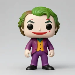 full body 3 d render of the joker as a funko pop playing pool, studio lighting, white background, blender, trending on artstation, 8 k, highly detailed