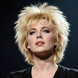 epic beautiful young laurie anderson performance in 1 9 8 5 spikey hair blonde cute hd portrait leica zeiss trending