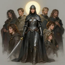 masterpiece concept art by thomas blackshear, imogen poots as a templar, octane render, matte painting, holy halo, by and hsiao ron chen, artgerm, lawren harris, eve ventrue, magali villeneuve, jeremy lipkin, rob rey, christophe vacher