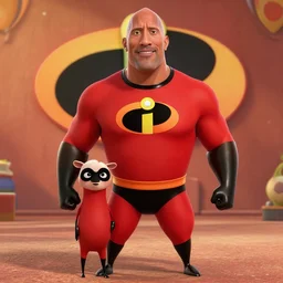 Syndrome from the Incredibles, played by Dwayne Johnson Dwayne Johnson Dwayne Johnson
